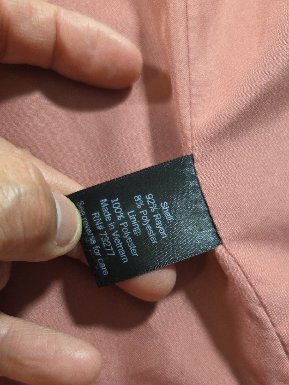 Simply Vera Vera Wang Peach Open-Front Blazer Jacket 3 Quarter Sleeve Office - Picture 9 of 16